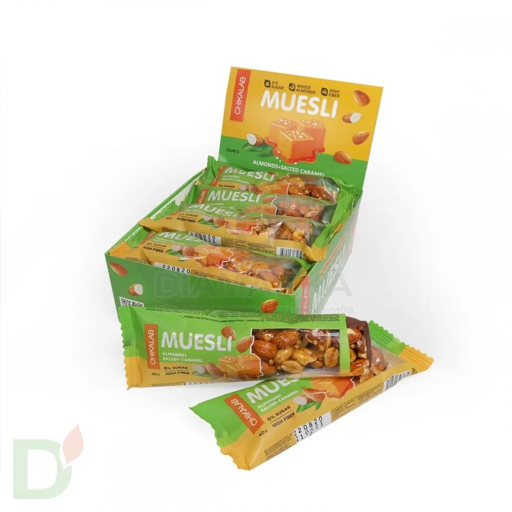 Батончик мюсли CHIKALAB миндальный с соленой карамелью 40 гр. в Челябинске