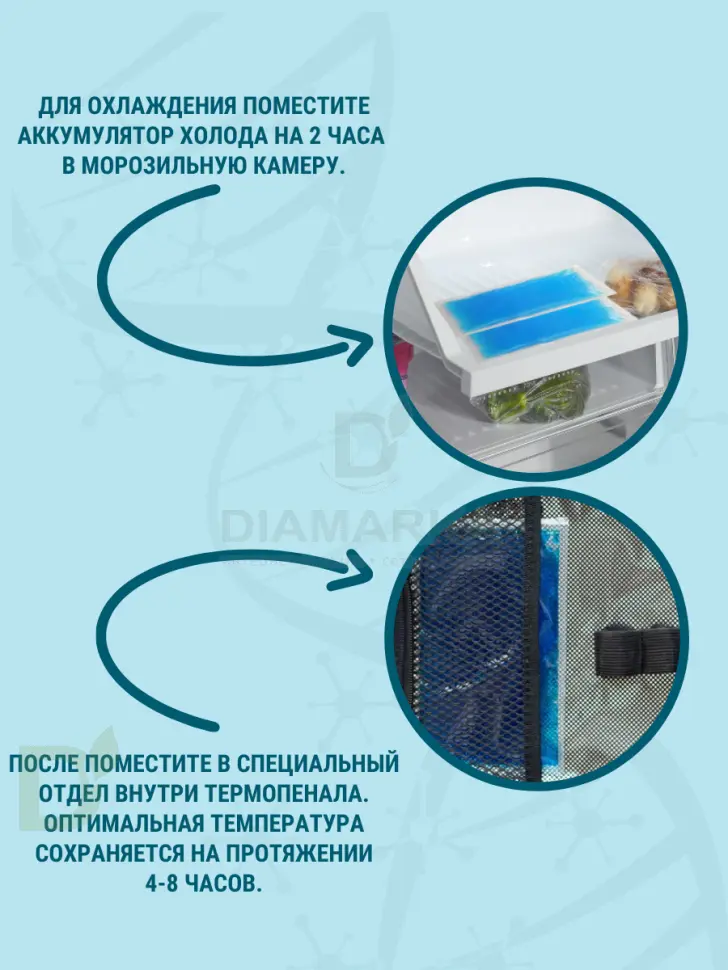Термопенал Синий с аккумулятором холода