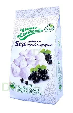 Безе без сахара Умные сладости Чёрная смородина 70гр. в Челябинске