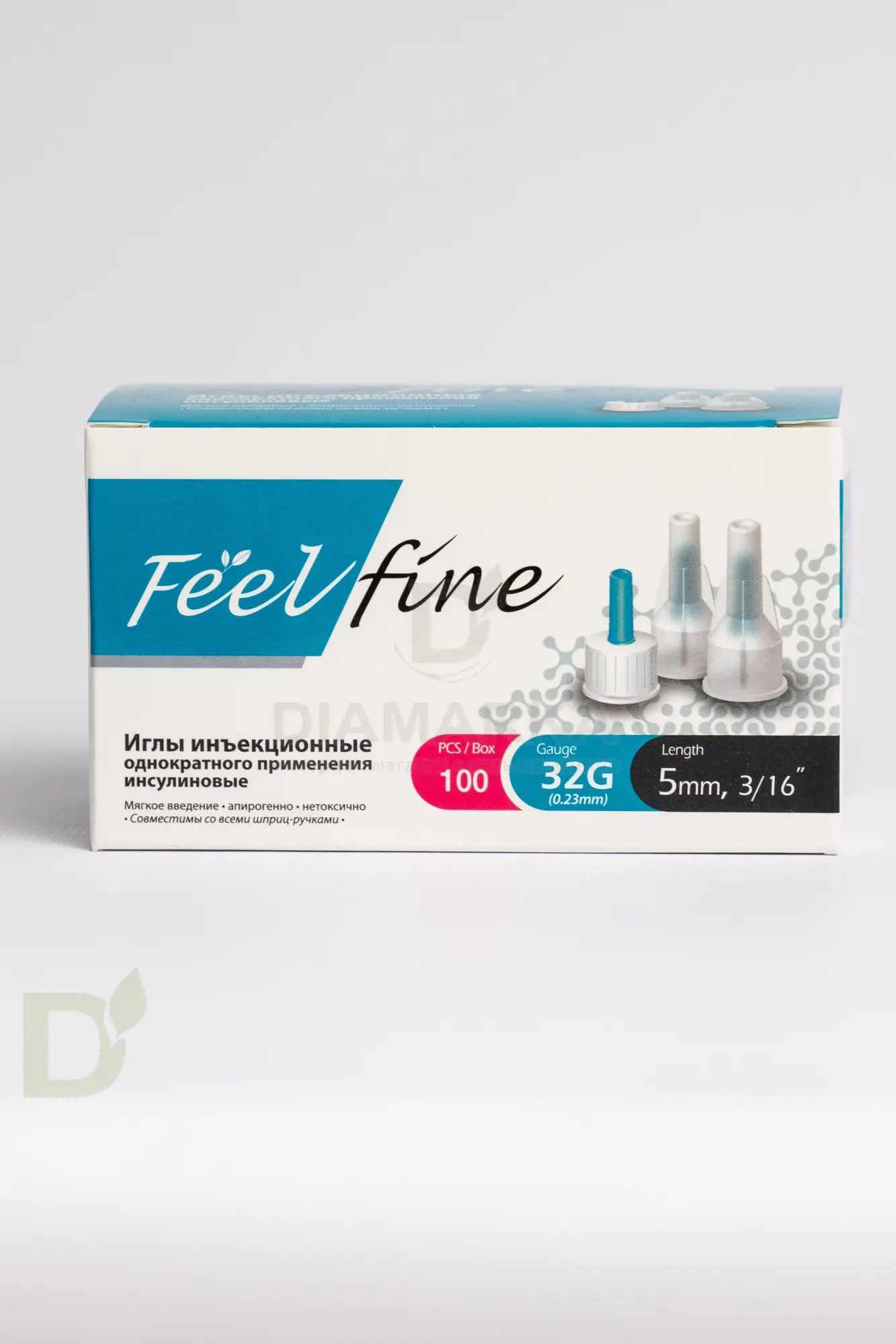 Иглы ФилФайн (FeelFine) 32G 5мм, 100 шт.