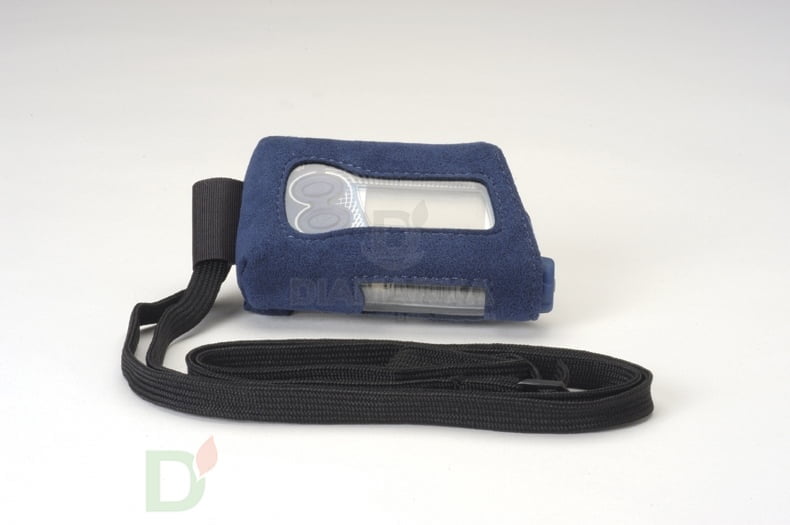 Чехол замшевый для помпы Акку-Чек «Алькантара», синий/черный/белый ст