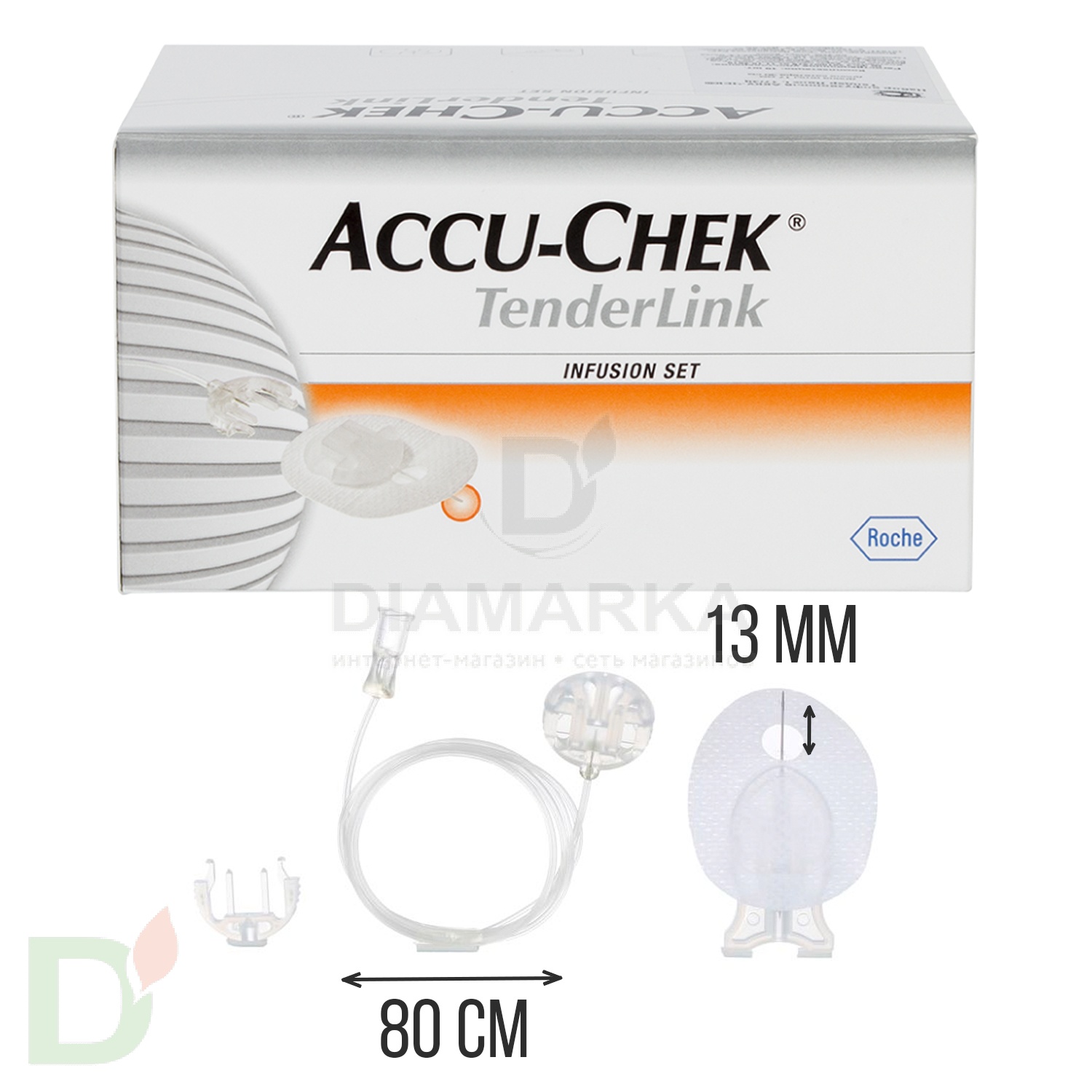 Акку-Чек ТендерЛинк 13/80, инфузионный набор, 1 шт. в Челябинске