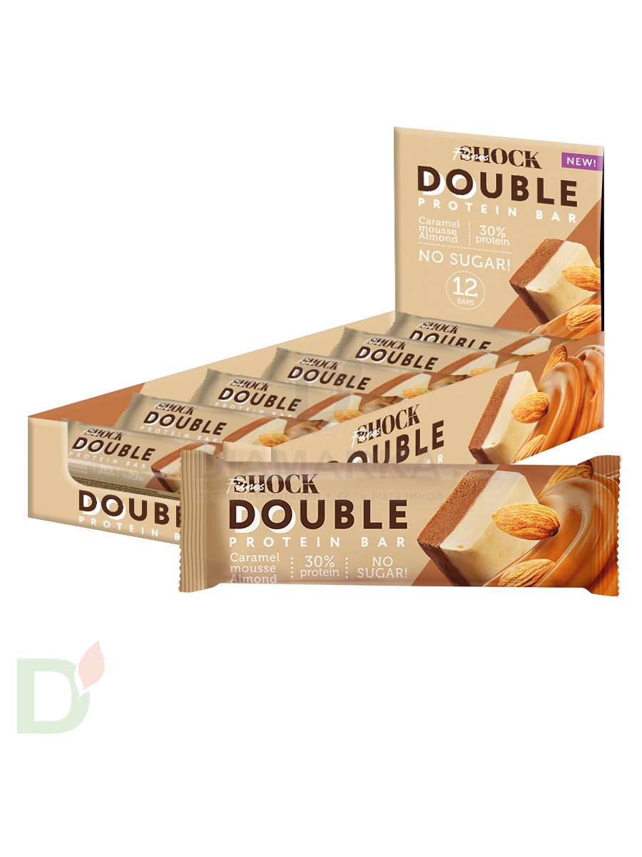 Батончик протеиновый FitnesShock Карамельный мусс с миндалем 40гр. в Челябинске