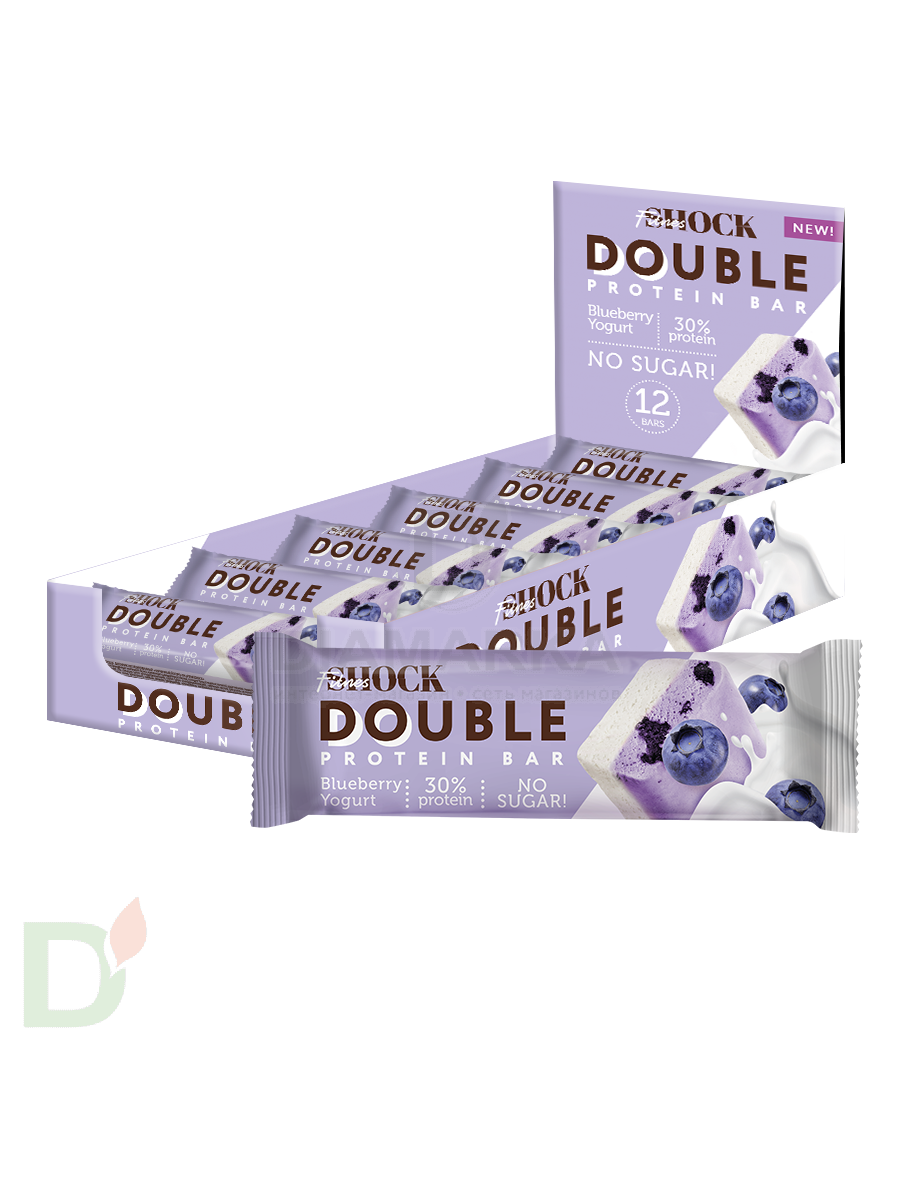 Батончик протеиновый FitnesShock Черничный йогурт 40гр. в Челябинске