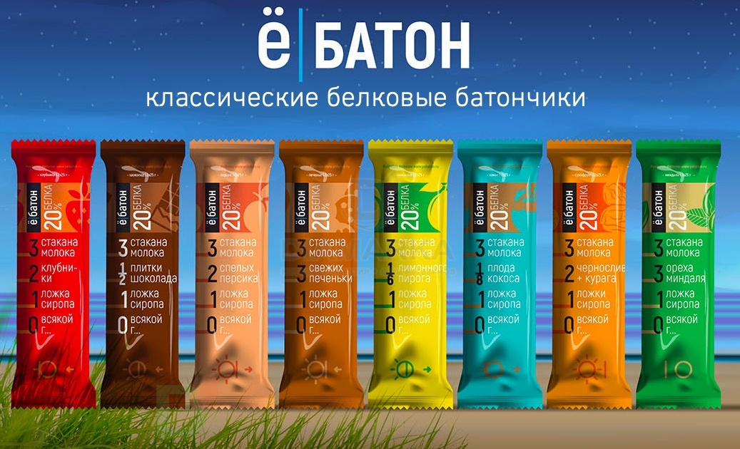 Батончик протеиновый Ё/батон Кокос в шоколадной глазури 50гр в Челябинске