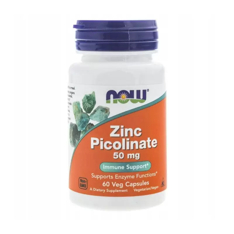 Витамины NOW Цинк пиколинат для здоровья всего организма, 50 мг, 60 шт в Челябинске