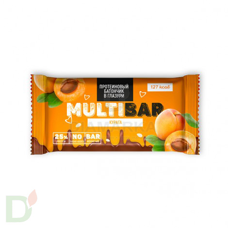 Батончик протеиновый Мультибар в глазури с курагой 40гр в Челябинске