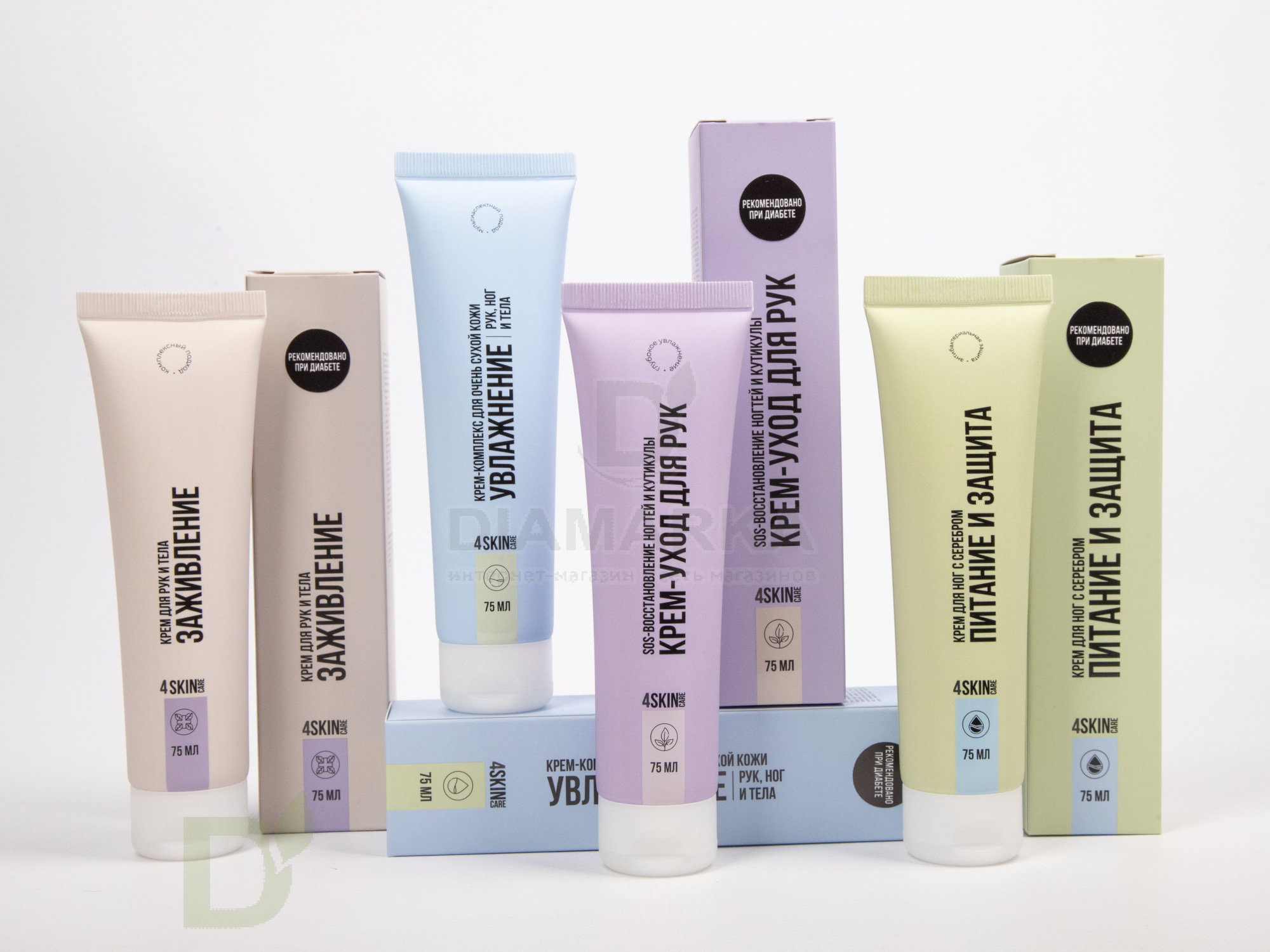 Крем 4SKINcare для ног Питание и защита с Ag+, 75мл