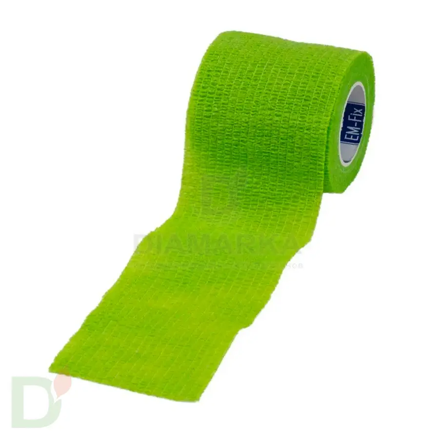 Бинт эластичный когезивный EM-fix krep Лайм, 5 см х 4,5 м в Челябинске