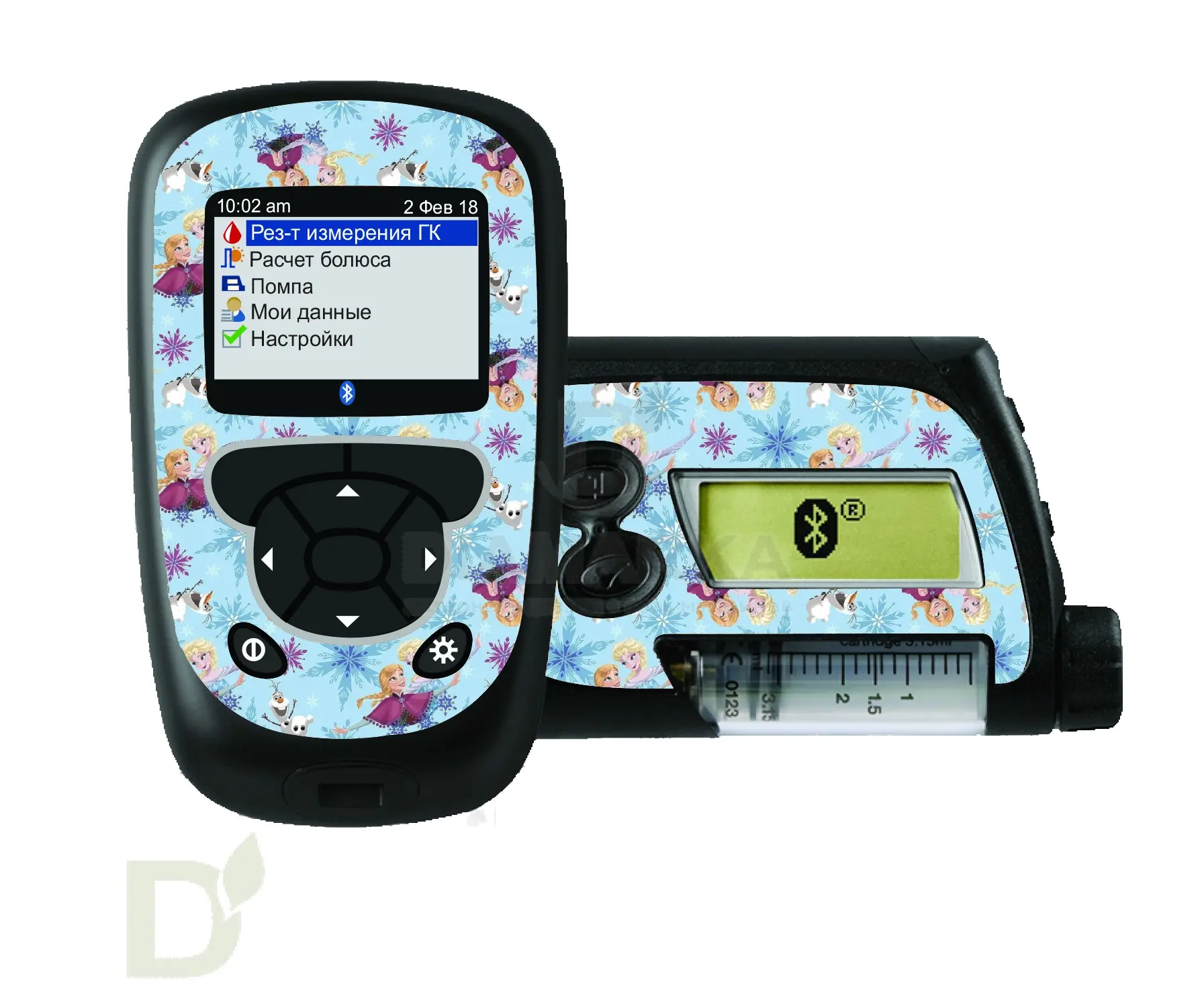 Наклейка на помпу и глюкопульт Акку-Чек