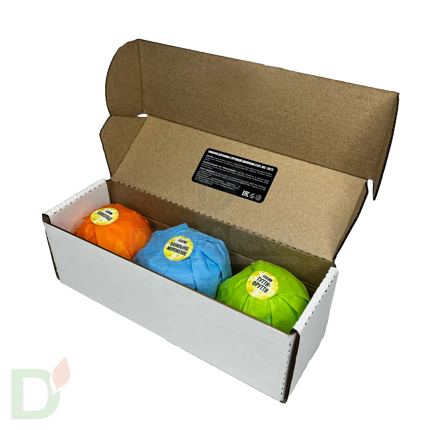 Бокс - Бомбочки для ванны детские (з шт в комплекте) в Челябинске