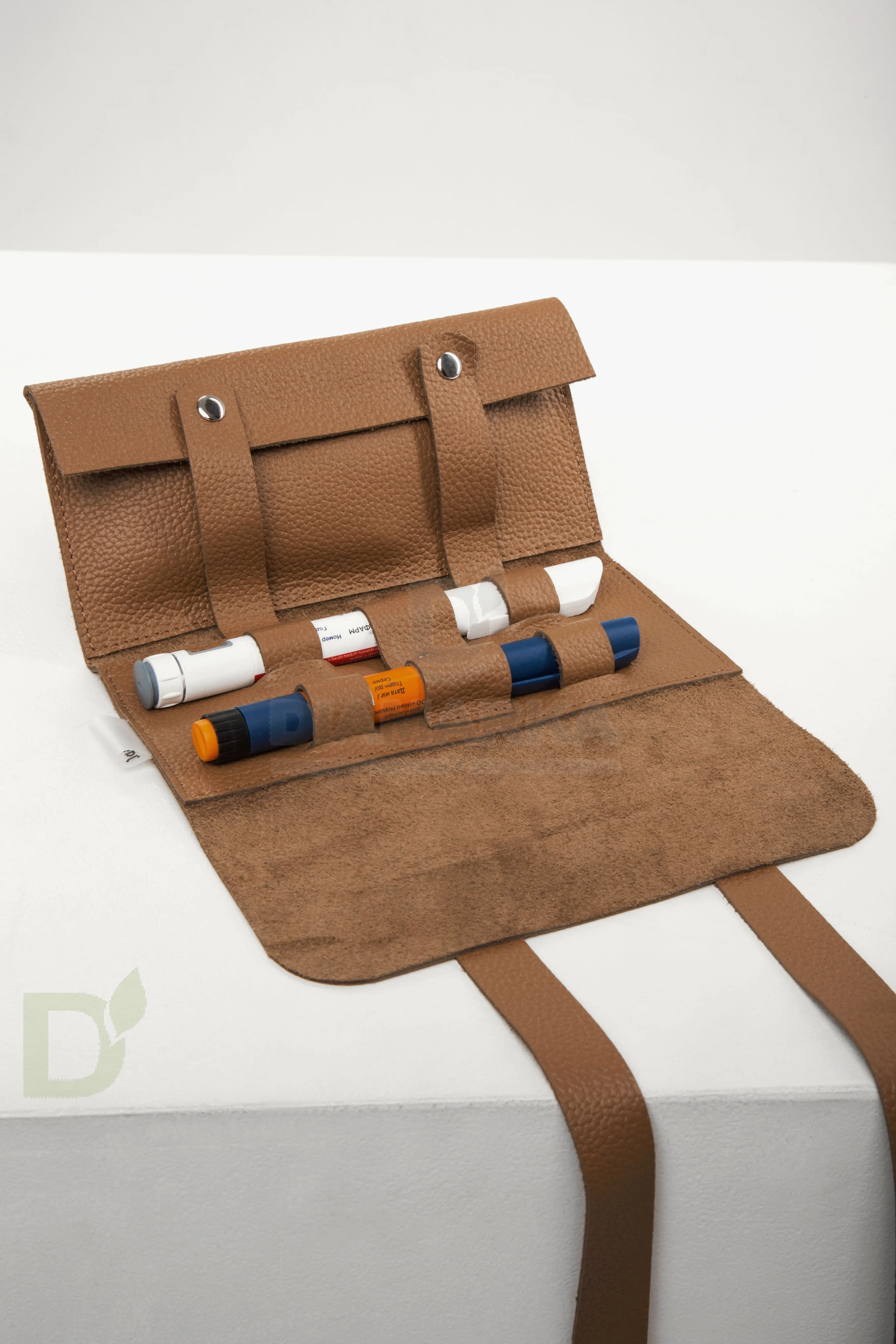 Чехол - скрутка диабетический Jaskier dia bags кэмэл, натуральная кожа