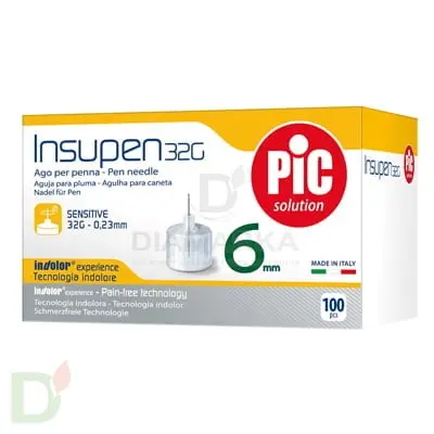Иглы INSUPEN 32G ультра-тонкие, длина 6 мм, 100 штук, для шприц  ручек