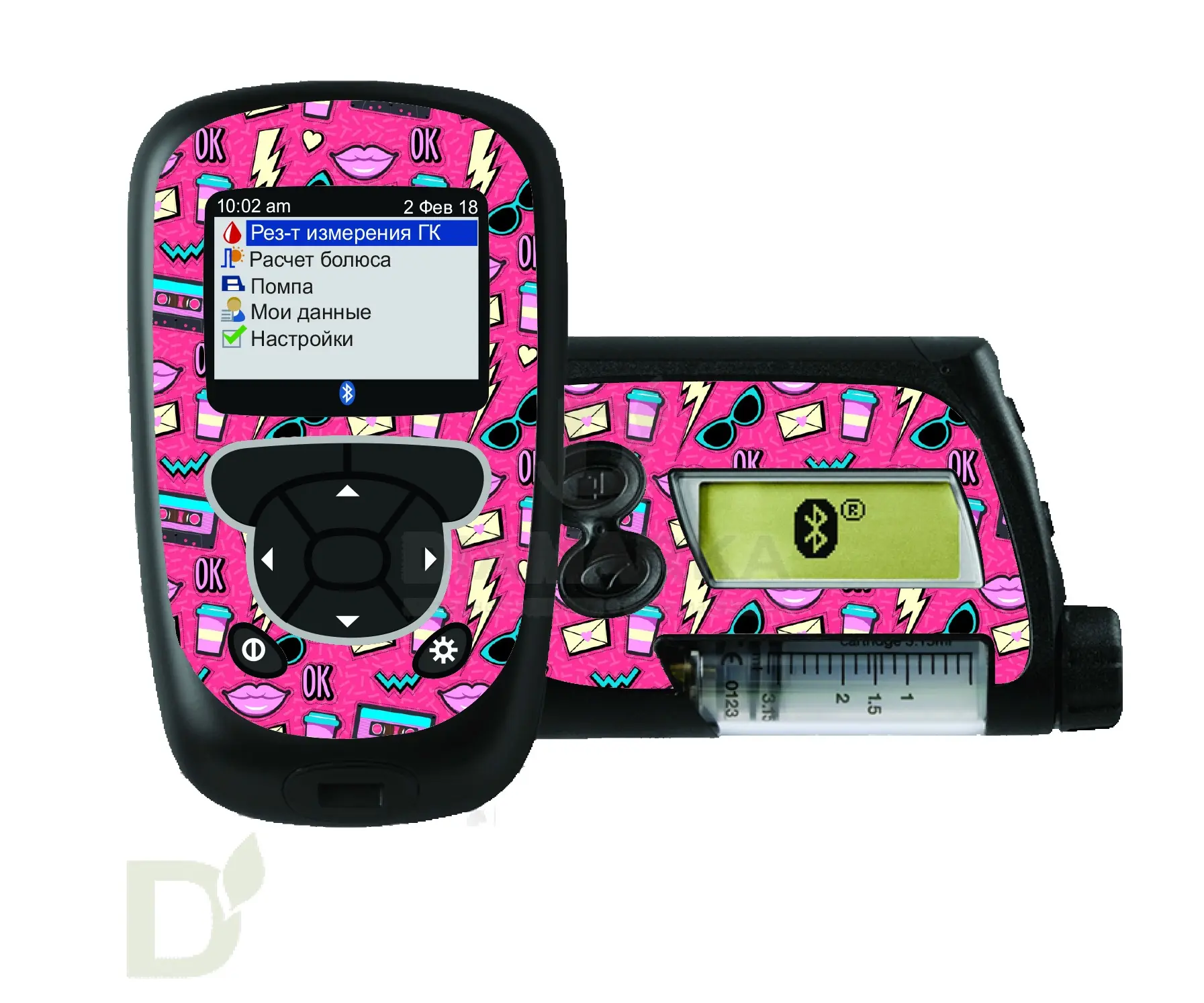 Наклейка на помпу и глюкопульт Акку-Чек