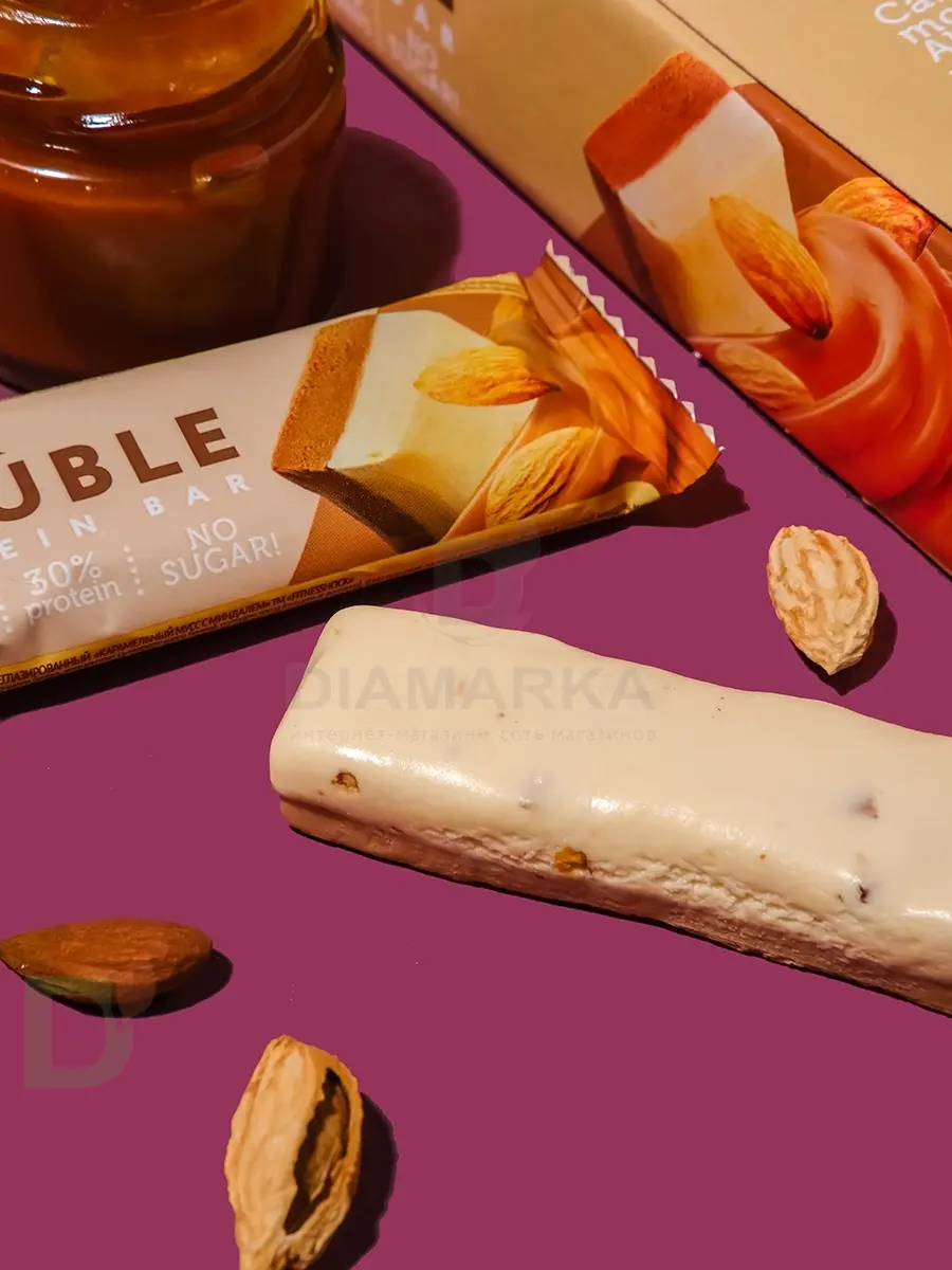 Батончик протеиновый FitnesShock Карамельный мусс с миндалем 40гр. в Челябинске