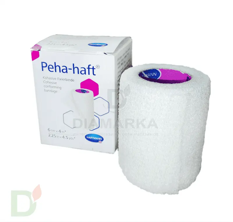 Бинт самофиксирующийся Пеха-хафт (Peha-haft), 6см х 4 м, Белый в Челябинске